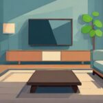 Woonkamer met televisie