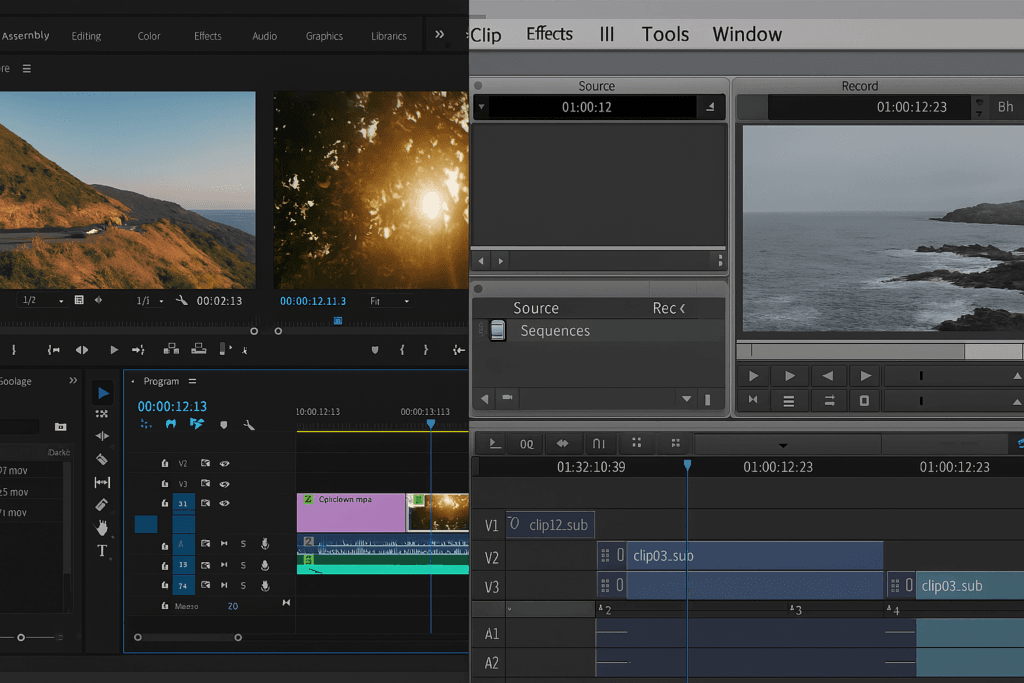 Adobe Premiere Pro vs Avid Media Composer: interface
